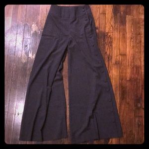 High-waisted wide-leg pants